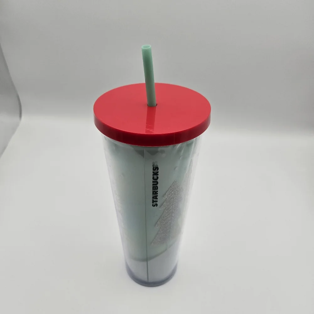Starbucks 2018 Glitter Christmas Tree Gnome Acrylic Venti Tumbler Cold Cup 24oz